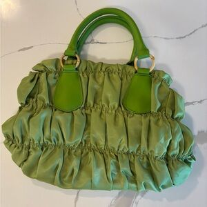 Green Ruched Women's Matrix Bag